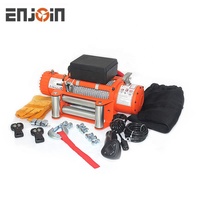 Treuil électrique ENJOIN 13500lbs, étanche IP67, treuil de récupération, moteur 12V DC 6.0HP, transmission à engrenages planétaires à 3 étages, acier inoxydable