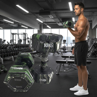 Haltères hexagonaux en PVC MKAS, haltères hexagonaux pour salle de sport, haltères hexagonaux avec 10 kg, 40 kg, 50 kg, ensemble d'haltères hexagonaux, poids de salle de sport, ensemble d'haltères