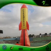 Modèle de fusée à ballon gonflable géant de 4 m de haut avec ventilateur  pour décoration de défilé d'événement de scène de boîte de nuit 2020