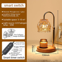 Elektrischer Kerzenwärmer mit Timer-Schalter, Aromatherapie-Funktion, Einstellbare Lichthöhe, Dimmbares Nachtlicht, Luxuriöses Design