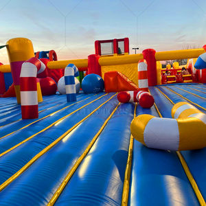 Circuito de Obstáculos Inflable Múltiple de Carnaval, Divertido Parque de Juegos Deportivos, Parque Inflable Interior, Parque Temático - Product Image 3