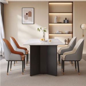 Ensemble table et chaises rectangulaire 5 pièces, gain de place, pour petits appartements, usage domestique - Product Image 4