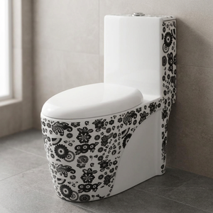 Dune Rustic Black One Piece Toilet for Man Women and Children Ceramic Supplier WC Sanitary Ware One Piece Monoblock Toilet - Product Image 5
