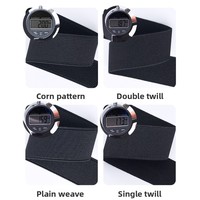 Accessoires de bande élastique noire 2cm 2.5cm 3cm 3.5cm Taille personnalisée avec bouton en forme de 8 en métal