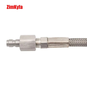 Tuyau de charge tressé en téflon ZimKyfa de 10 pouces, tuyau de remplissage d'air HPA en acier inoxydable, connexion filetée 4500 PSI - Product Image 3