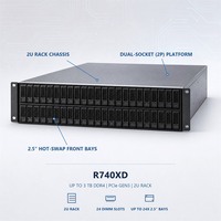 Serveur Rack 2U PowerEdge R740xd Double Xeon 64 Go DDR4 PCIe 3.0 NVMe Haute Capacité de Stockage IT d'Entreprise Testé en Stock