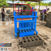 Presse manuelle portable pour la fabrication de blocs de béton creux, de pavés solides et de petites briques de ciment personnalisées