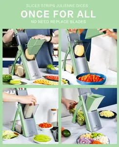 UNE FOIS POUR TOUS Accessoires de cuisine Mandoline Trancheuse Coupe-légumes Multifonctionnel Hachoir à légumes Facile et sécurité