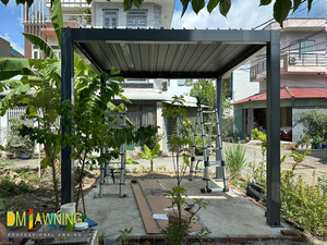 Cơ giới nhôm louvered pergola bột tráng freestanding louvered pergola cho sân sau ngoài trời sử dụng tùy chọn LED Phụ kiện - Product Image 2