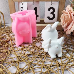 Moldes de fundición de resina hechos a mano para adornos decorativos DIY Moldes de conejo de silicona estilo Ins W0490 - Product Image 5