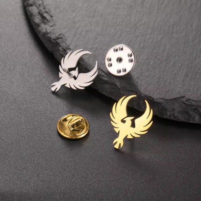 Trendy Metal Animal Women's Brooches Gold Plated Stainless Steel Brooch Pin Men Fashion Accessories Vintage Jewelry Wholesale