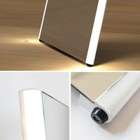 Miroir de Maquillage LED Rectangulaire Pleine Longueur Tendance 2025 Nouvelle Arrivée Moderne Autoportant Étanche en Aluminium IP44