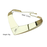 Classique femmes alliage cou couples géométrique métal collier ras du cou accessoires de mode déclaration bijoux en gros