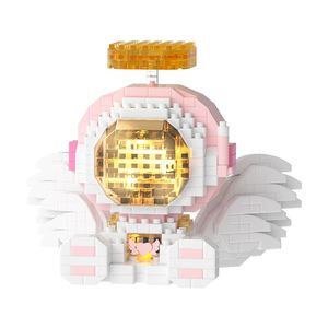 Vente chaude : Jouets astronaute fusée et douze signes du zodiaque avec lumière LED, blocs de construction micro-briques - Product Image 1