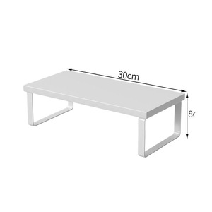 Desktop <b>Computer</b> Riser Stand 30x20x8cm White Monitor Lift <b>Desk</b> Organizer Storage Shelf Office Workspace Solution - Product Image 5