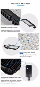 โคมไฟฟลัดไลท์ LED อลูมิเนียม IP65แบบพกพา60W-200W กันน้ำได้โคมไฟตั้งแคมป์ฉุกเฉินกลางแจ้งเปลือกหอยสีขาว - Product Image 5