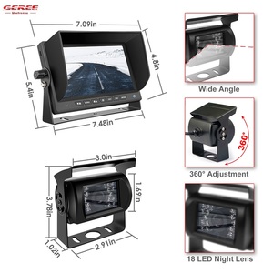 12V-24V 7 inch xe phía sau xem màn hình 2-kênh không dây sao lưu máy ảnh cho xe tải LCD <span class=keywords><strong>1080P</strong></span> Xe đậu xe máy ảnh - Product Image 4