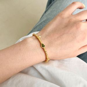 Bracelets Dylam haut de gamme, luxueux, plaqués or 18 carats, perles en argent 925, chaîne, zircone 5A, tourmaline naturelle - Product Image 5