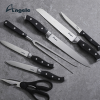 En stock 2025, ensemble de couteaux de cuisine japonais multifonctionnels en acier inoxydable 17 pièces, ensemble de couteaux de chef avec porte-couteaux