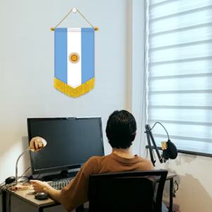 Bandera <span class=keywords><strong>Argentina</strong></span> 20*30cm Banner con colores vibrantes y borlas inferiores adornadas con eventos deportivos Passion Props Flag - Product Image 4