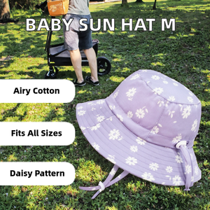 <span class=keywords><strong>JAN</strong></span> & JUL Sombrero de sol a rayas transpirable de algodón para bebés y niños pequeños (M 6-24 meses) - Product Image 2