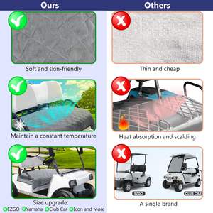 Fundas Personalizadas para Asientos de Carrito de Golf, Manta de Felpa Corta para Asientos de Carrito de Golf, Compatible con EZGO, Yamaha, Club Car y Otros Carritos de Golf de 2 Asientos - Product Image 3