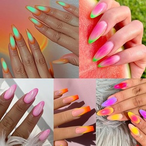 Paleta de Polvos Pigmentados para Uñas, 9 Colores Sólidos, Polvo de Uñas Neón Fluorescente, Brillo para Uñas con Efecto Aura - Product Image 6