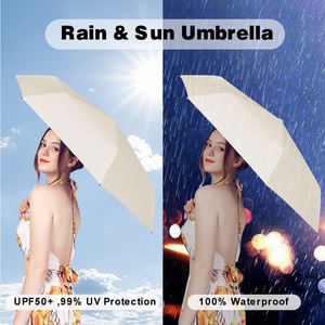 6 Fold <span class=keywords><strong>Mini</strong></span> <span class=keywords><strong>Umbrella</strong></span> Proteção UV Windproof Travel Purse Lady Lightweight Portátil Com Caso EVA Logotipo Personalizado Sun Rain Dual Use - Product Image 6