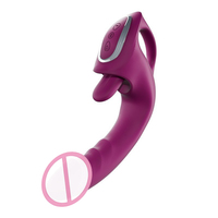 Vollautomatischer Elektrischer AV-Massagestab für Frauen mit Wärmefunktion, Zungenleck-Effekt und Teleskop-Vibrator für Erwachsenen-Sexprodukte