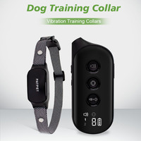 Collier de dressage pour chien étanche sans choc, télécommande 300M, vibration, bip, rechargeable, écologique, anti-aboiement
