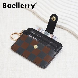 Tarjetero Personalizado con Diseño a Cuadros, Llavero, Porta Tarjetas de Lujo, Mini Cartera para Chicas - Product Image 4