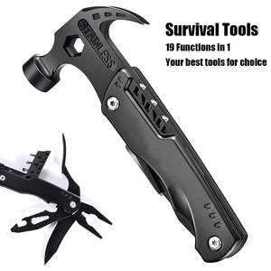 Outil multifonctionnel d'extérieur pour le camping, la survie et les situations d'urgence, marteau à griffes pliable en acier inoxydable multi-usages avec embout tournevis - Product Image 3