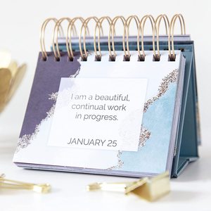 Planificador diario sin fecha, caballete de escritorio perpetuo, inspiracional, de pie, con tapa, calendario, impresión personalizada, 2023 - Product Image 5