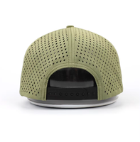 Gorra Trucker Deportiva Vintage de 6 Paneles con Malla de Sarga Perforada a Láser Personalizada, 100% Poliéster Impermeable, para Golf y Béisbol, con Bordado