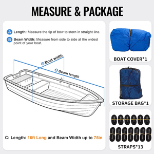 Housse de protection robuste et imperméable pour <span class=keywords><strong>bateau</strong></span>, voiture, pêche, en <span class=keywords><strong>toile</strong></span> Oxford 600D, pour l'hiver, garantie 1-5 ans, 17ft, 19ft, 21ft, 23ft - Product Image 6