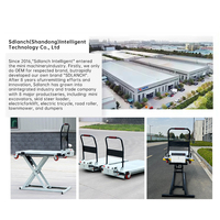 Chariot élévateur à ciseaux électrique hydraulique pliable à prix abordable avec capacité de charge de 70 kg pour entrepôt d'usine