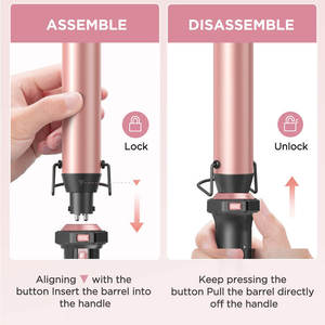 Fer à friser multifonction électrique LED avec affichage de la température, 17 pouces, 1PTC, plage de température de 140°C à 220°C - Product Image 3