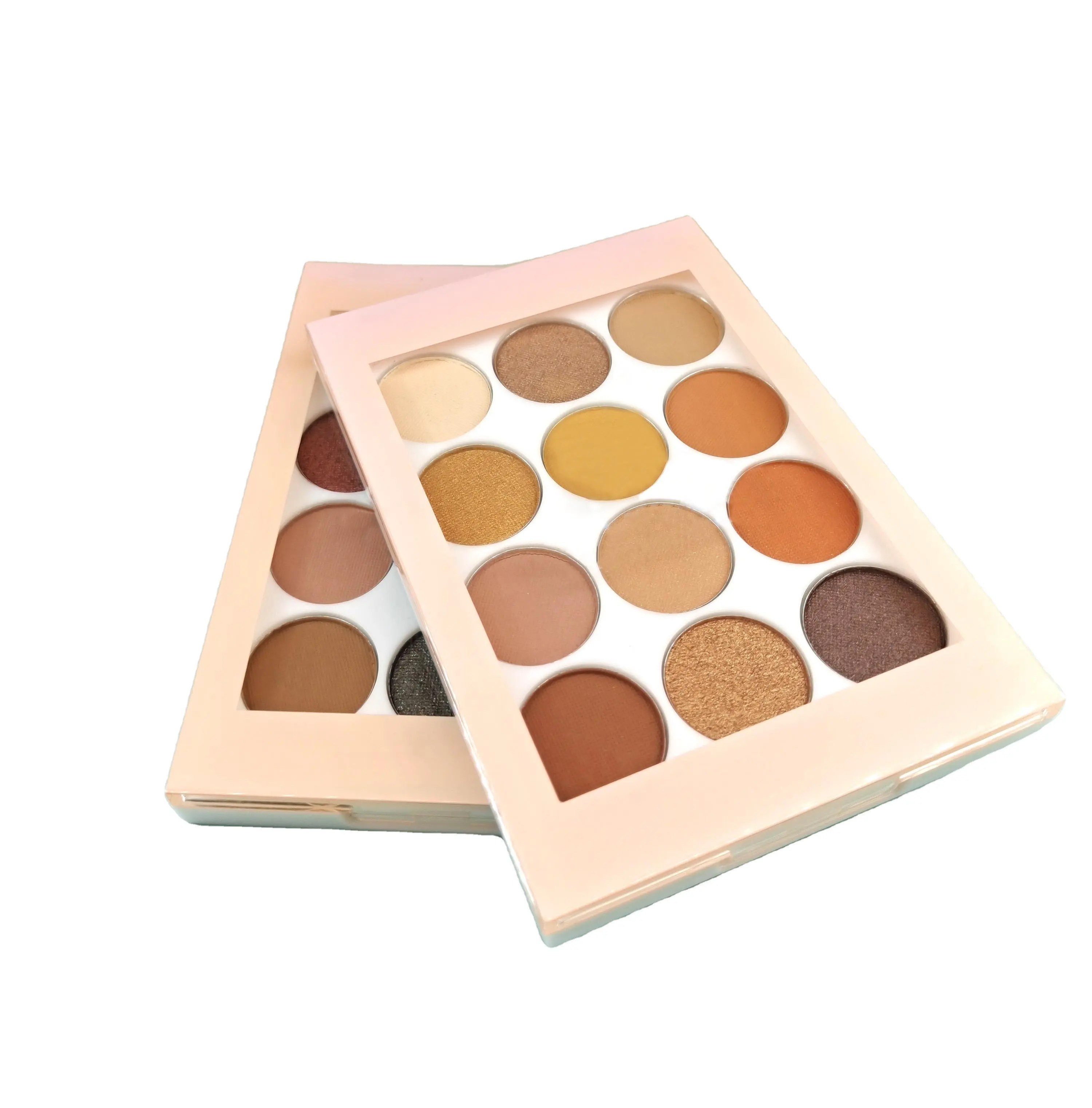 ODM/OEM-sombra de ojos para mujer, Etiqueta Privada, sistema de color bronceador de 12 colores, resistente al agua, maquillaje en paleta de plástico