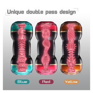 热卖男性吸吮伸缩旋转双头自慰杯成人性玩具自慰振动器男性性玩具 - Product Image 2