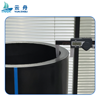 Tuyau de drainage en polyéthylène vierge de qualité PE100 DN180mm PN1.25Mpa pour les eaux usées, haute pression, durable, écologique, fusion à chaud