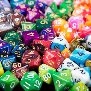 Dés polyédriques D10 DND en plastique acrylique de 16 mm, écologiques, de luxe, avec logo personnalisé, ensemble multicolore de 35 pièces avec pochettes offertes - Product Image 3