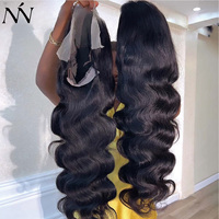 Wig Rambut Manusia Body Wave 26 Inch, Kepadatan 210%, Lace Front HD Transparan 13x6, Tanpa Lem, Pre Plucked, Wig Virgin Brazil Grosir