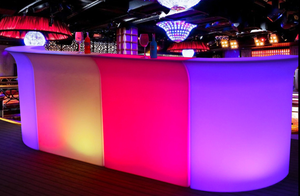 Barra iluminada led de plástico, <span class=keywords><strong>mesa</strong></span> de cóctel luminosa, comercial, portátil - Product Image 4