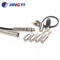Colokan kabel konektor Audio Jack XLR Speaker Pria Wanita 6mm Pin emas warna-warni plastik tahan air
