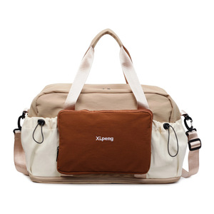 Sac de sport multifonctionnel pour les trajets quotidiens, avec rangements latéraux doubles, poches à cordon, compartiment à chaussures extensible au bas, pour hommes et femmes - Product Image 4