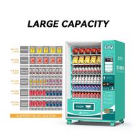 Máquina Expendedora de alimentos saludables personalizada para Metro, sistema atractivo para ventas efectivas, máquina expendedora combinada de bebidas y aperitivos