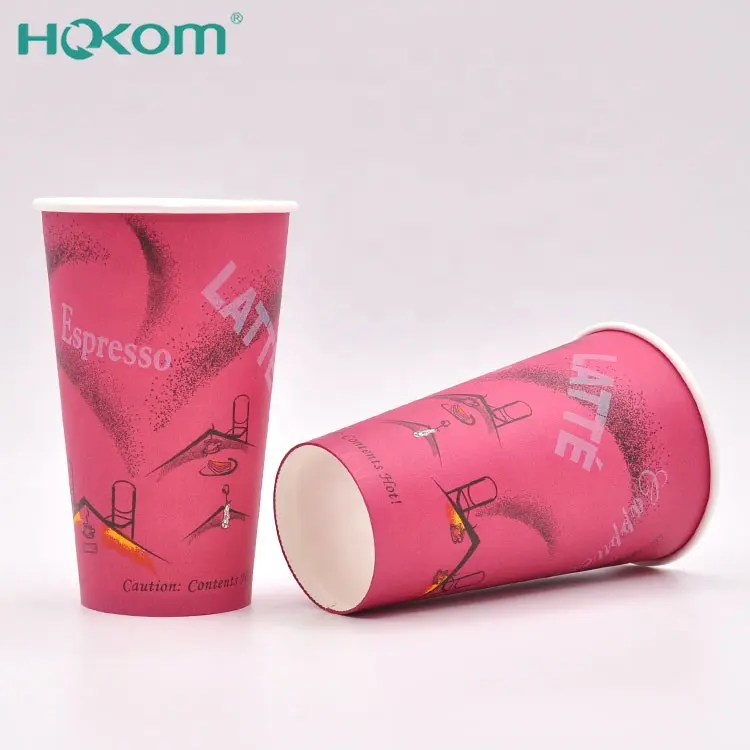 Hongkang new product ideas 2023 disposable hot drink paper cup cute cups mugs coffee paper cups with lids for promotion