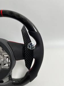 Volant en fibre de carbone pour Audi A4 B8 B7 B9 B6 B8.5 A6 C7 C6 C8 A3 8p 8v A5 B8 A7 Q5 Q7 Q3 Tt <span class=keywords><strong>Mk2</strong></span> R8 <span class=keywords><strong>S4</strong></span> B8 Rs3 S5 B5 B6 B9 - Product Image 5