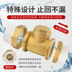 Huihong Vanne de retenue PPR tout cuivre 4 6 8 1 pouce, raccord de tuyau d'eau à passage direct unidirectionnel, pour usage domestique - Product Image 3