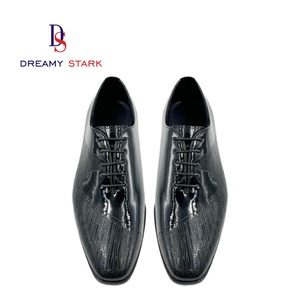 Chaussures habillées Oxford de luxe italiennes faites à la main, au design unique, de haute qualité, en cuir véritable, confortables pour l'automne, à lacets pour hommes - Product Image 4